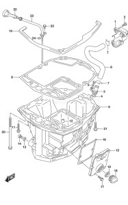 Outboard DF 150 drawing Oil Pan