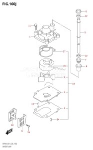 DF75A From 07501F-340001 (E03)  2023 drawing WATER PUMP (DF100B:E01)