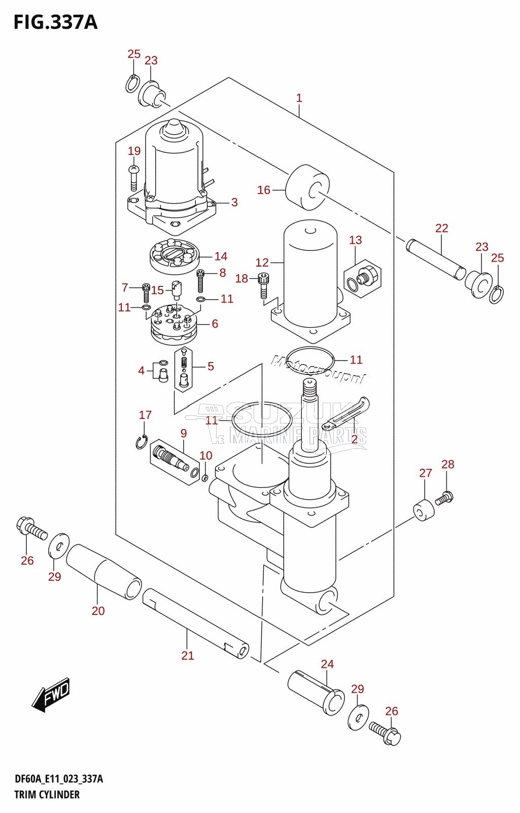 TRIM CYLINDER ((DF40A,DF40ATH,DF50A,DF50ATH):(020,021))