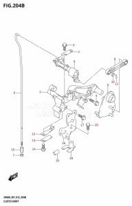 DF40A From 04003F-210001 (E01)  2012 drawing CLUTCH SHAFT (DF40AQH:E01)