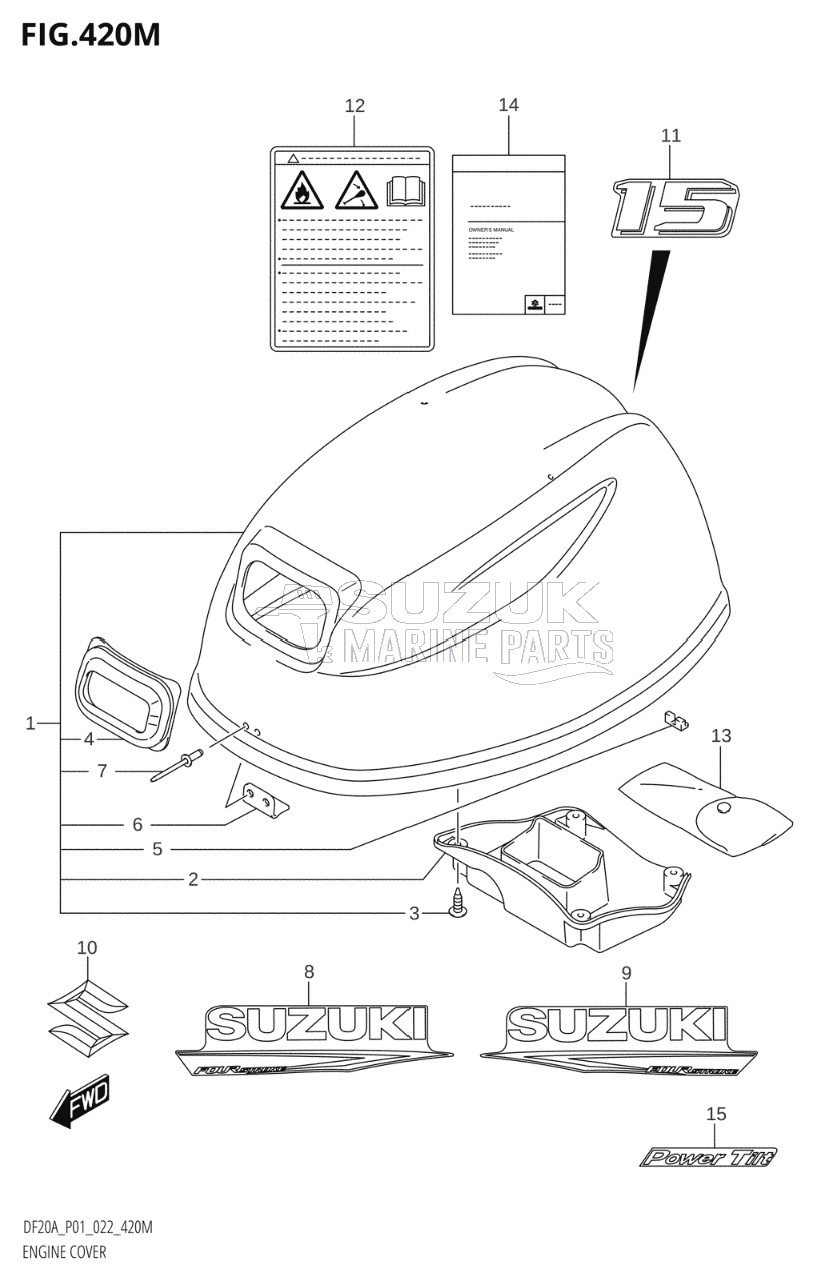 ENGINE COVER (DF15AT:022)