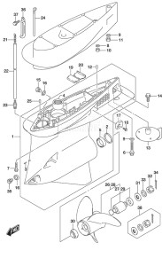 DF 250AP drawing Gear Case