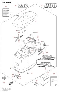 DF250Z From 25003Z-610001 (E40)  2016 drawing ENGINE COVER (DF200T:E01,DF200Z:E01)