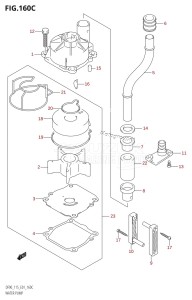 DF115T From 11501F-880001 (E01 E40)  2008 drawing WATER PUMP (DF90T:(K6,K7,K8),(DF115T,DF115WT):(K6,K7,K8,K9,K10,011),DF100T,DF115WZ,DF115Z)