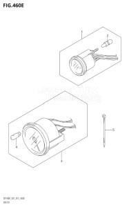 10003F-510001 (2005) 100hp E01-Gen. Export 1 (DF100AT) DF100A drawing METER (DF140AT:E01)