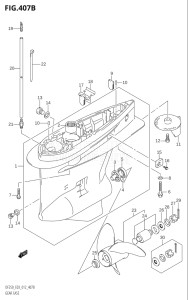 25004F-210001 (2012) 250hp E03-USA (DF250ST) DF250ST drawing GEAR CASE (DF200Z:E03)