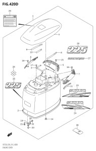 25003Z-310001 (2013) 250hp E03-USA (DF250Z) DF250Z drawing ENGINE COVER (DF225Z:E03)