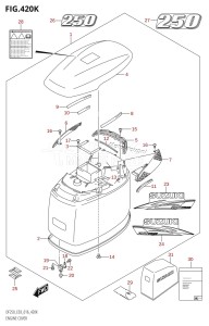 DF225Z From 22503Z-610001 (E03)  2016 drawing ENGINE COVER (DF250T:E03)