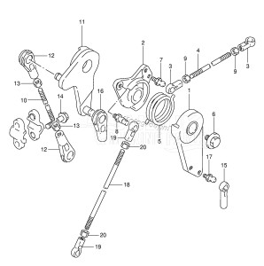 DT150 From 15003-030001 ()  2000 drawing THROTTLE LINK (DT150(S) /​ 200)