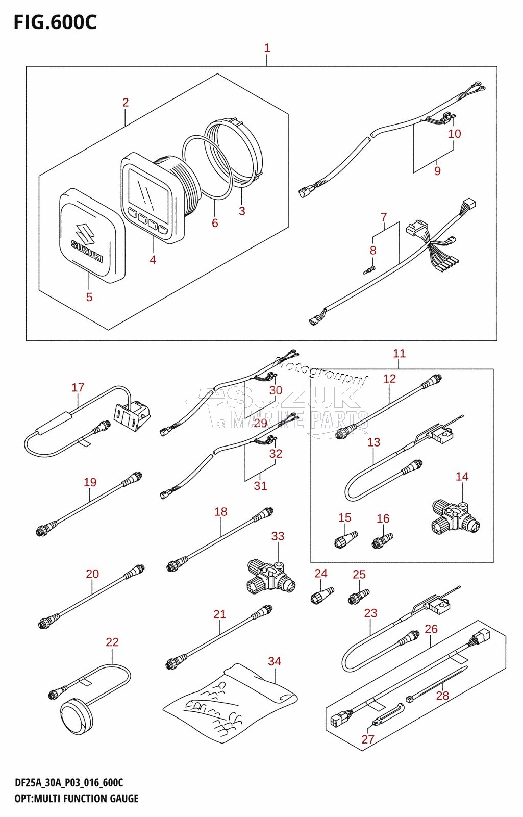 OPT:MULTI FUNCTION GAUGE (DF30AT:P03)