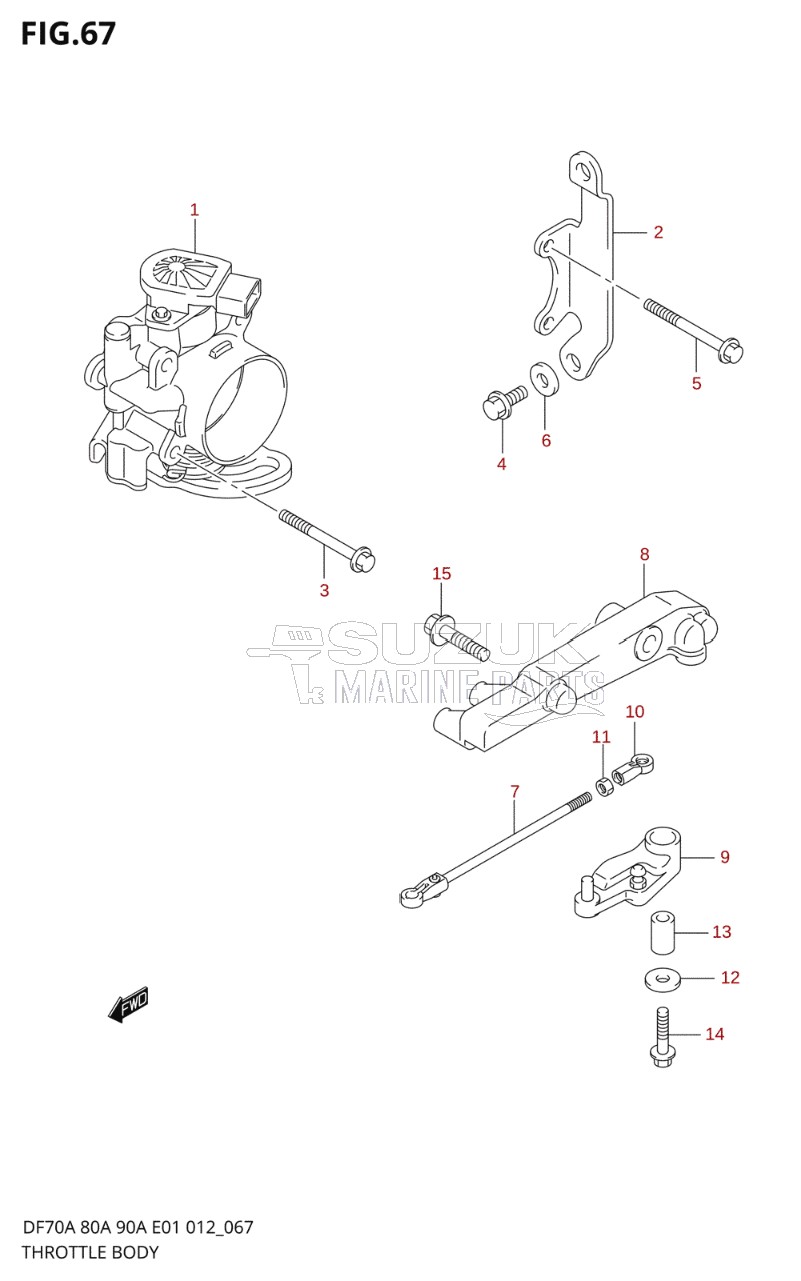 THROTTLE BODY (DF90A E40)