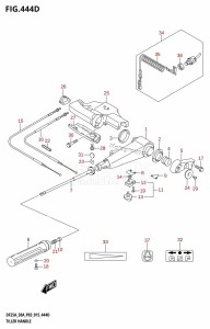 DF30A From 03003F-510001 (P03)  2015 drawing TILLER HANDLE (DF30ATH:P03)