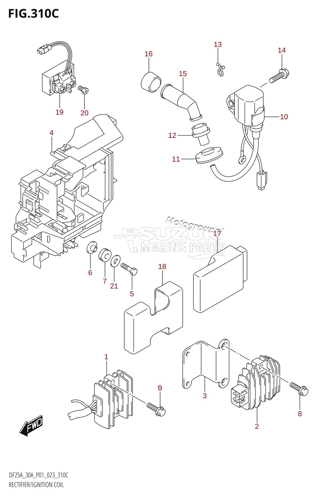 RECTIFIER /​ IGNITION COIL (DF30A)