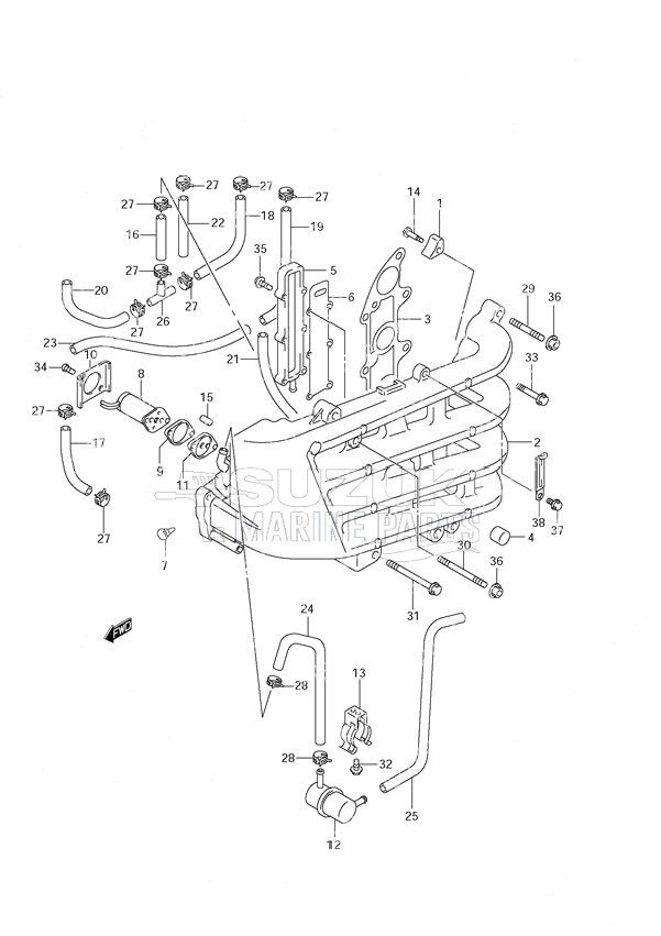 Inlet Manifold (S/N 973969 & Older)