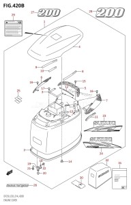 DF225Z From 22503Z-410001 (E03)  2014 drawing ENGINE COVER (DF200T:E03)