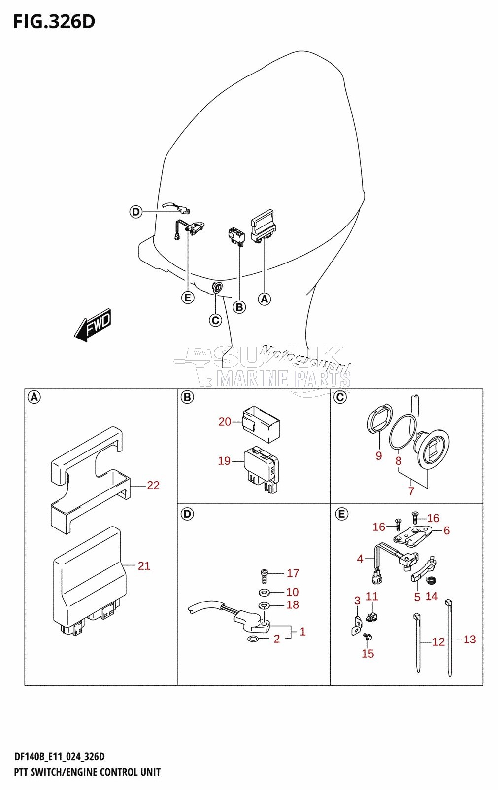 PTT SWITCH /​ ENGINE CONTROL UNIT (DF115BSS)