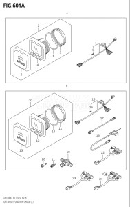 11505F-340001 (2023) 115hp E11 E40-Gen. Export 1-and 2 (DF115BG) DF115BG drawing OPT:MULTI FUNCTION GAUGE (1) (021)