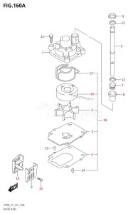 DF80A From 08002F-340001 (E01 E40)  2023 drawing WATER PUMP ((E01,E03,E11):(DF70A,DF90A),E01:(DF80A,DF100B))