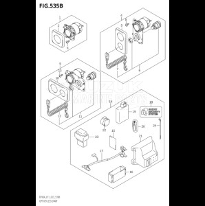 07501F-340001 (2023) 75hp E03-USA (DF75AT) DF75A drawing OPT:KEY LESS START (SEE NOTE)