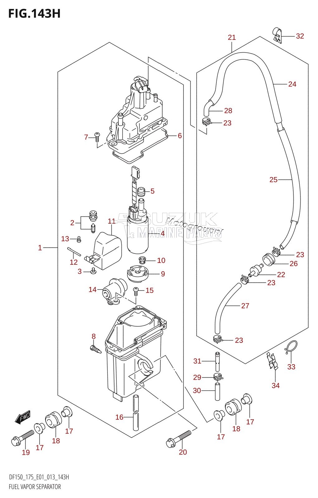 FUEL VAPOR SEPARATOR (DF175Z:E40)