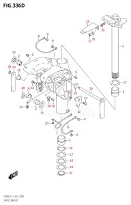 06002F-340001 (2023) 60hp E01 E11 E40-Gen. Export 1-and 2 (DF60AQH  DF60AT  DF60ATH) DF60A drawing SWIVEL BRACKET (DF60A)