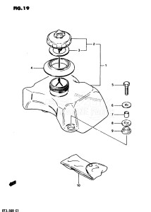 DT3.5 From 0351-300001 ()  1983 drawing FUEL TANK