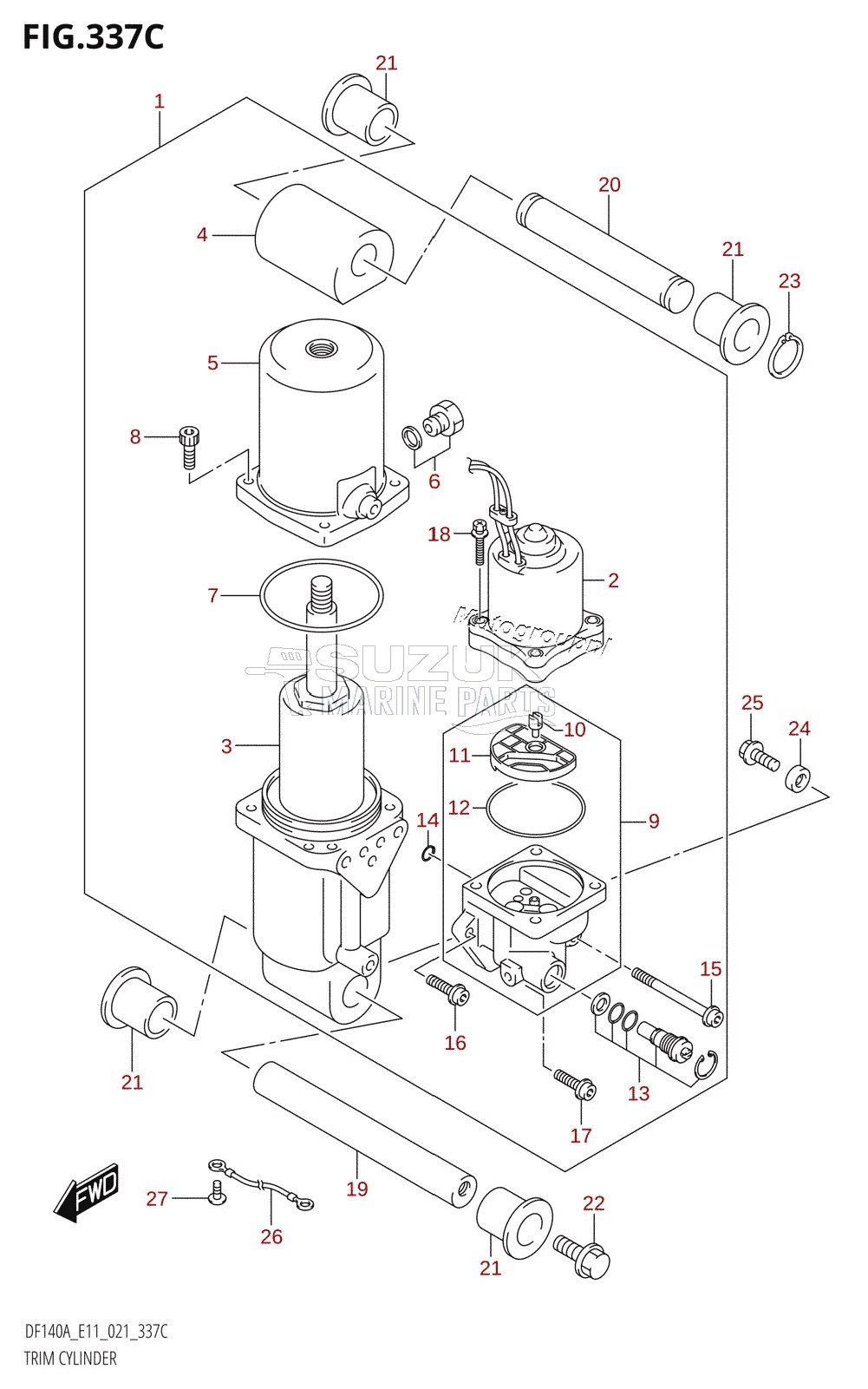 TRIM CYLINDER (DF115AT:E40,DF115AZ:E40)