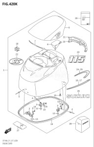 11504F-710001 (2017) 115hp E03-USA (DF115AST) DF115AST drawing ENGINE COVER (DF115AST:E03)