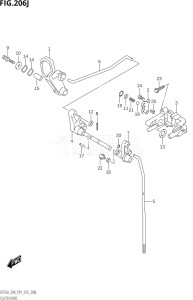 03003F-510001 (2005) 30hp P01 P40-Gen. Export 1 (DF30A  DF30AQ  DF30AR  DF30AT  DF30ATH) DF30A drawing CLUTCH ROD (DF30AQ:P01)