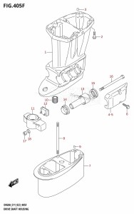 DF40A From 04003F-240001 (E01 E11)  2022 drawing DRIVE SHAFT HOUSING ((DF60AQH,DF60ATH):E40)