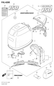 17502Z-510001 (2005) 175hp E01 E40-Gen. Export 1 - Costa Rica (DF175Z) DF175Z drawing ENGINE COVER (DF150TG:E01,DF150ZG:E01)