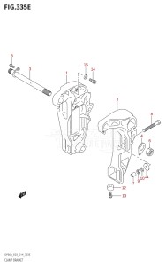 04003F-410001 (2014) 40hp E03-USA (DF40A) DF40A drawing CLAMP BRACKET (DF60AVT)