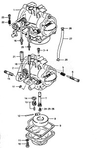 DT65 From 6501-2xxxx ()  1982 drawing CARBURETOR