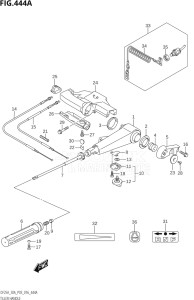 03003F-610001 (2016) 30hp P03-U.S.A (DF30AT  DF30ATH  DT30  DT30R) DF30A drawing TILLER HANDLE (DF25A:P03)