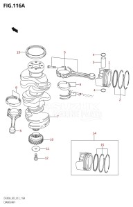 DF250A From 25003P-310001 (E03)  2013 drawing CRANKSHAFT