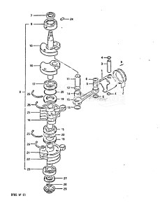 DT85 From 8501-512598 ()  1985 drawing CRANKSHAFT