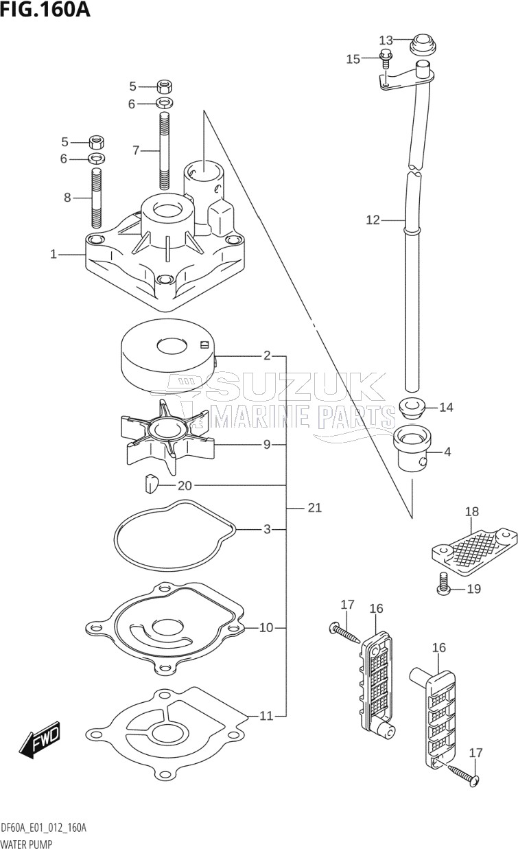 WATER PUMP (DF40A:E01)