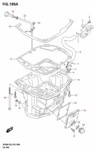 DF200A From 20003F-810001 (E03)  2018 drawing OIL PAN (DF200AT,DF200AZ)