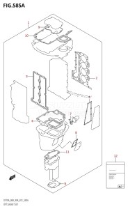 DF70A From 07003F-110001 (E01)  2011 drawing OPT:GASKET SET