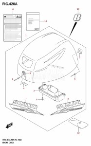 DF9.9A From 00994F-310001 (P01)  2013 drawing ENGINE COVER (DF8A:P01)