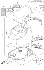 DF 140A drawing Engine Cover