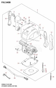 DF300A From 30002P-040001 (E01 E03 E40)  2020 drawing OPT:REMOTE CONTROL ASSY DUAL (022,023)