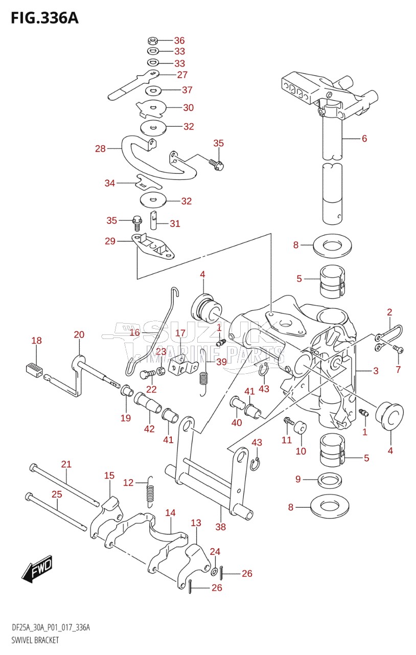 SWIVEL BRACKET (DF25A:P01)