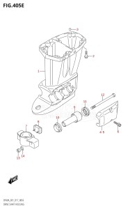 06003F-710001 (2017) 60hp E01 E40-Gen. Export 1 - Costa Rica (DF60AVT  DF60AVTH) DF60A drawing DRIVE SHAFT HOUSING (DF50A:E01)