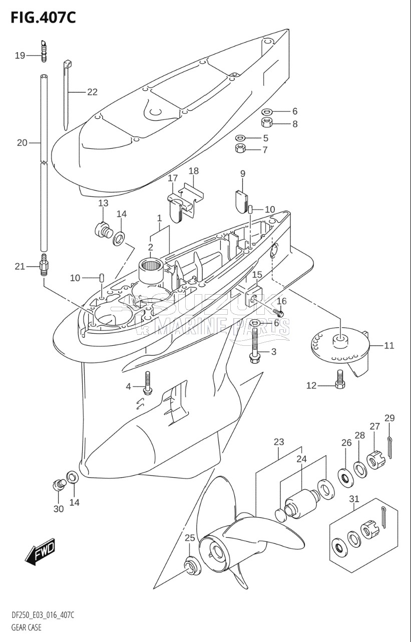 GEAR CASE (DF225T:E03)