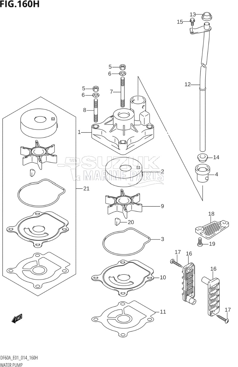 WATER PUMP (DF60A:E40)