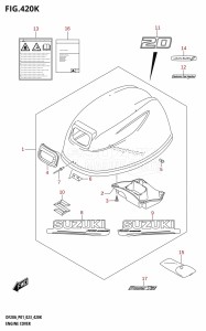 DF9.9B From 00995F-340001 (E01)  2023 drawing ENGINE COVER ((DF20A,DF20AR,DF20AT,DF20ATH):020)