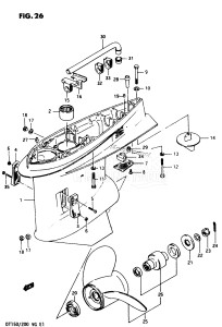 DT200 From 20001-601001 till 602076 ()  1986 drawing GEAR CASE