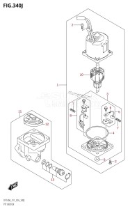 DF140AZ From 14003Z-610001 (E11 E40)  2016 drawing PTT MOTOR (DF140AZ:E40)