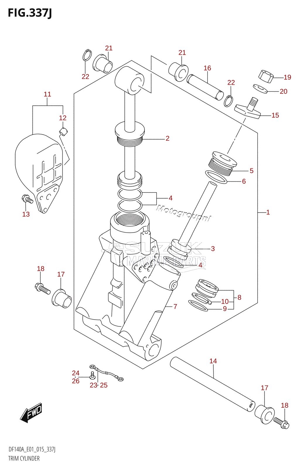 TRIM CYLINDER (DF140AZ:E40)